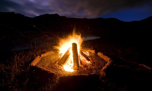Camping under the stars in the park is allowed.