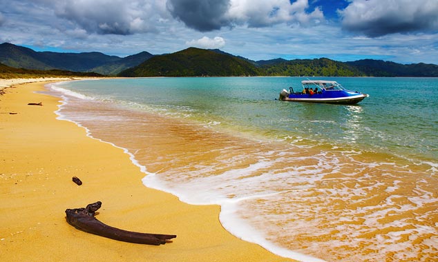Water taxis take you to the deserted beach of your choice.