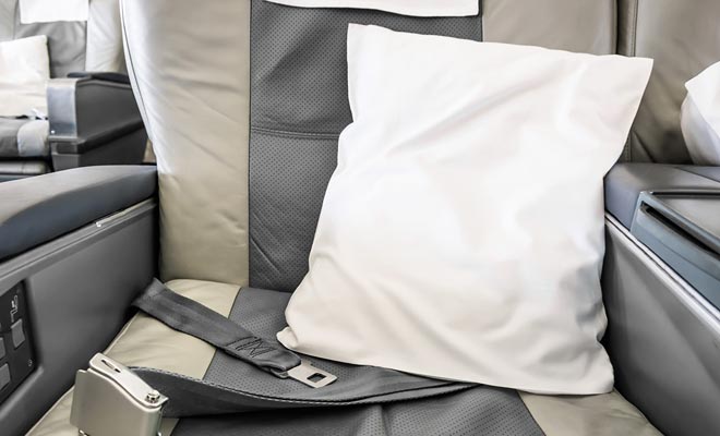 Each seat offers a cushion, but you can request a second one from the flight attendants if this can improve your comfort.