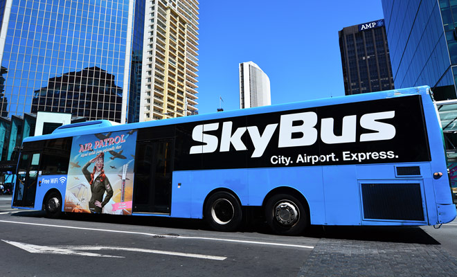 The bus that connects the Auckland CBD to the airport is probably the most economical means of transport, if not the fastest.