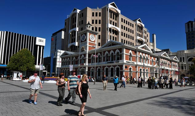 La ville de Christchurch avant le grand tremblement de terre de 2011.