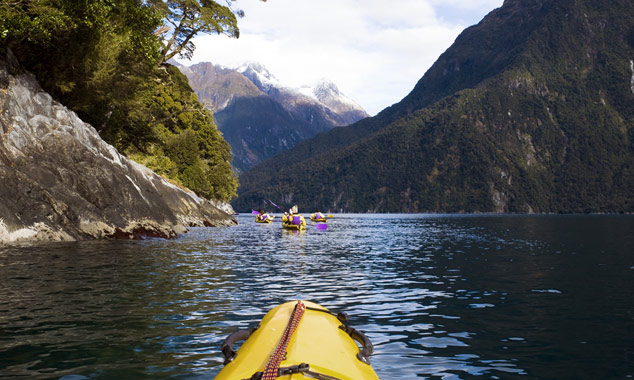 Le kayak est recommandé pour explorer le Doubtful Sound.