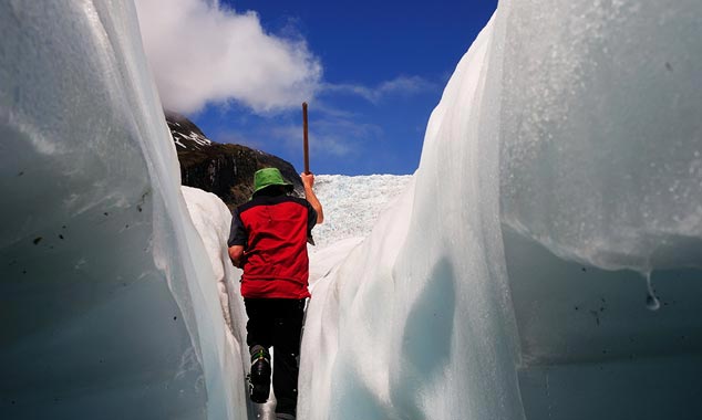Le trajet change souvent en fonction de l'avancée du glacier.