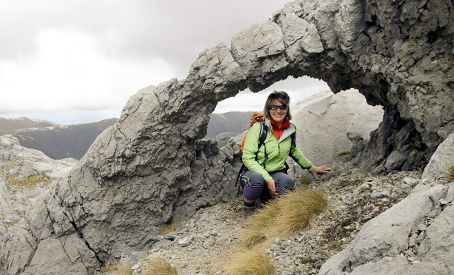 Even senior citizens can follow long hikes provided they manage their efforts well and have the proper equipment (including valuable walking sticks).