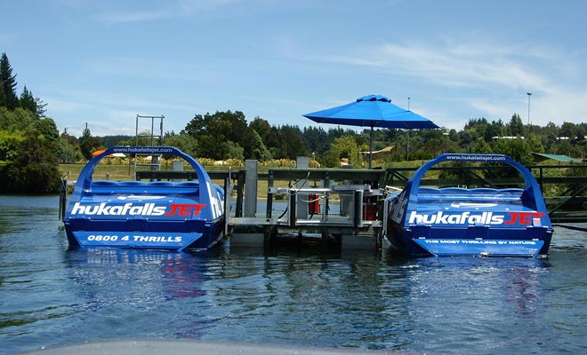 To board the Huka Falls Jet you have to go down the Waikato River.
