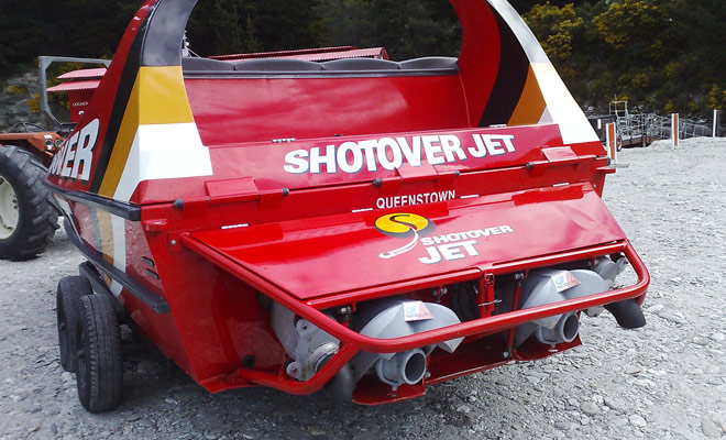 The fastest jetboats (in particular those of shotover jet) are actually equipped with real V8 engines that can be found in Formula 1.