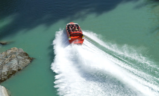 Although the North Island has some good Jetboat tours to offer (including the Huka Falls), most of the best activities of this kind are found on the South Island (Queenstown, Wanaka and Hanmer Springs to name a few).