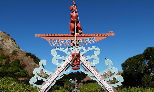 The Maui god fishing the North Island.