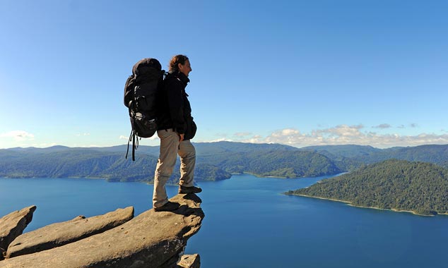 Mountain hikes impose warm clothing.