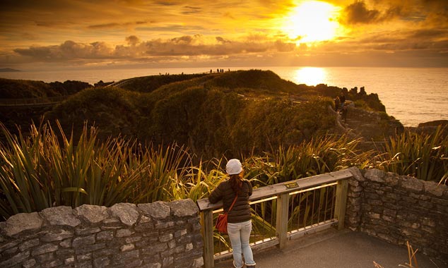 Le coucher du soleil sur les Pancake Rocks est magique !