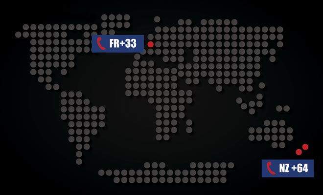 Pour joindre le pays des kiwis, vous devrez ajouter l'indicatif  64 et enlever le 0 qui précède le numéro du destinataire.