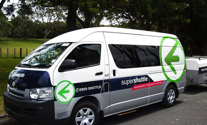The supershuttle is a shuttle service from your hotel to the airport (and vice versa) which is especially convenient in the evening when the bus network no longer works and taxis are overwhelmed.