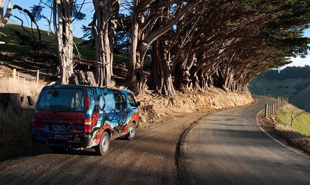 The minivan is ideal to visit the country while looking for work.