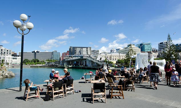 La promenade de Wellington Writter Walks longe les quais.