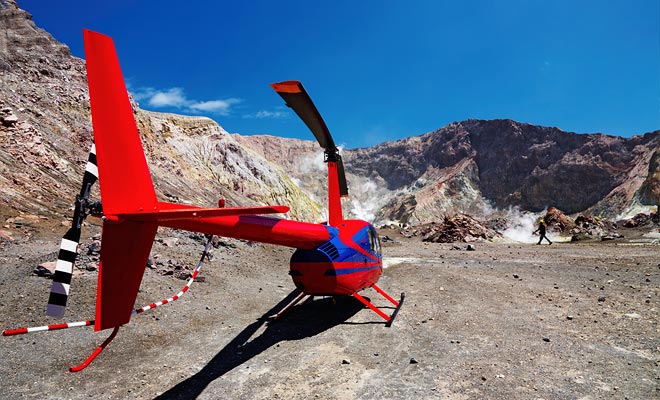 If you are subject to sea sickness, you can visit the volcano by helicopter. Of course, this mode of transport is more expensive, but it is spectacular.