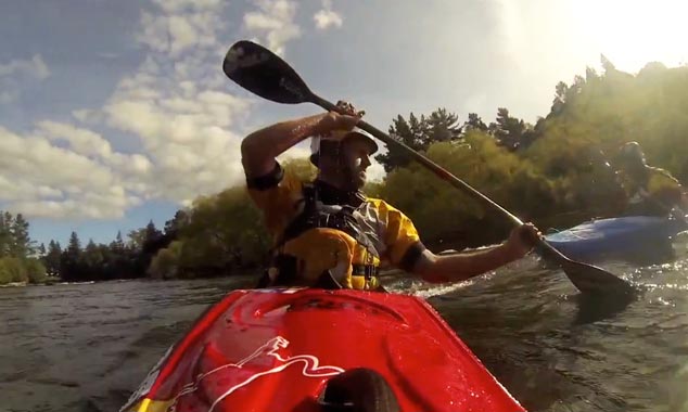 The scary descent of the Huka Falls filmed with a Gopro camera.