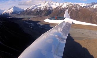 Apart from the helicopter, the glider is an excellent way to fly over the area.