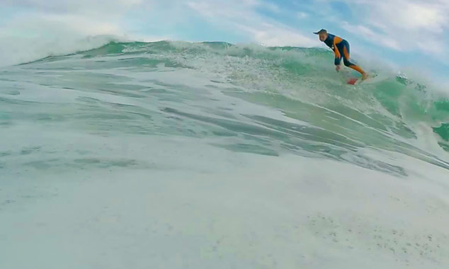 Some waves filmed with a GoPro camera.