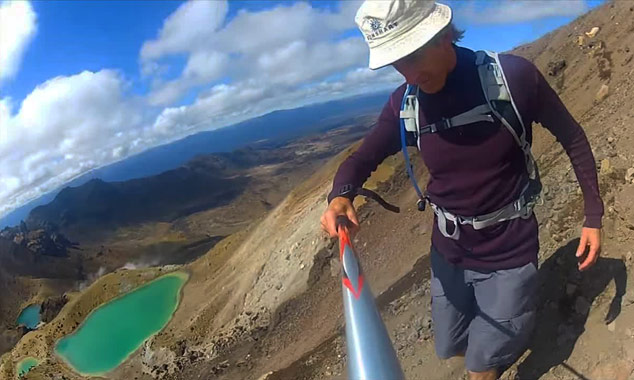 Randonnée au Tongariro Alpine Crossing filmé avec une GoPro.