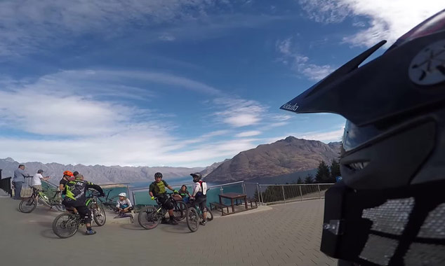 A mountain bike ride at the Queenstown Bike Park.