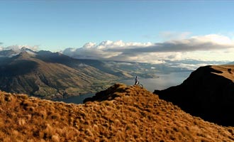 Red Bull often sponsors top athletes. Some descend the mountains with mountain biking along the steep cliffs.